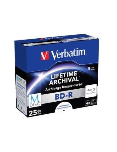 Blue-Ray BD-RE M-Disk Verbatim 4x 25 GB  Conf. 5 pezzi - 43823 Verbatim - 1
