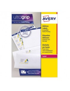 Mini etichette per indirizzi Avery 38,1x21,2 mm bianco Laser 65 et./foglio Conf. 15 fogli - L7651-15 Avery - 1