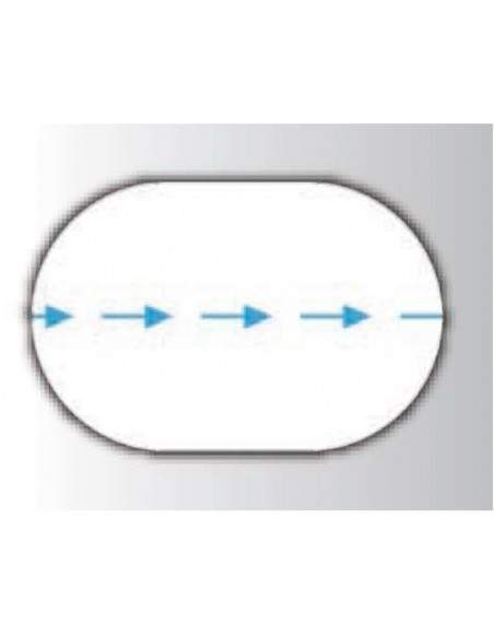 Rt. 500 Etichette Antitaccheggio - f.to 58x38 mm - disat. - 8,20MHz - Freccia - ovale (ordine minimo 4 rt.)  - 2