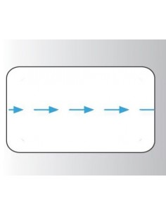 Rt. 500 Etichette Antitaccheggio - f.to 58x30 mm - disat. - 8,20MHz - Freccia - rettangolare (ordine minimo 4 rt.)  - 1