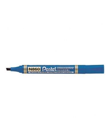 Marcatore permanente Pentel N860 punta a scalpello 4.5 mm blu N860-CE Pentel - 1