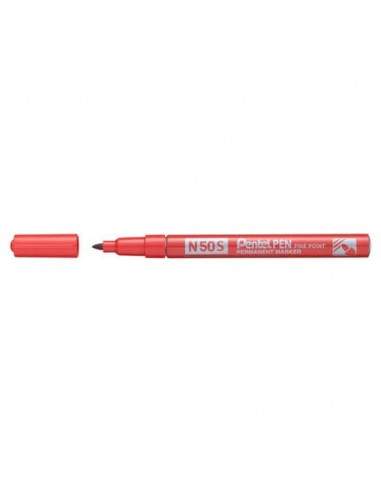 Marcatore permanente Pentel Pen N50S punta conica 3.8 mm rosso N50S-B Pentel - 1