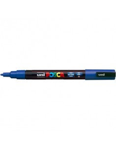 Marcatore a tempera POSCA Uni-Ball punta tonda 0,9-1,3 mm blu scuro M PC3M B  - 1