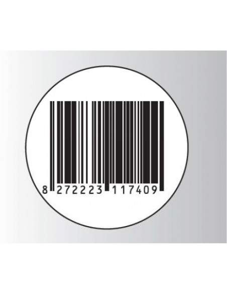 Rt. 500 Etichette Antitaccheggio - f.to Ø 40 mm - disat. - 8,20MHz - falso barcode (ordine minimo 4 rt.)  - 3