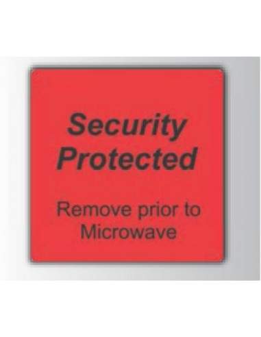 Rt. 500 Etichette Antitaccheggio - f.to 40x40 mm - disat. - 8,20MHz - Rossa - SECURITY (ordine minimo 4 rt.)  - 2