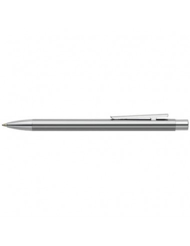 Penna a sfera a scatto Faber-Castell Neo Slim M metallo cromato 342020 Faber Castell - 1