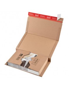 Scatola fustellata ColomPac in cartone ondulato f.to 32,8x20x10 cm avana CP 020.06 Colompac - 1