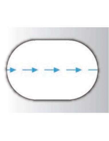Rt. 500 Etichette Antitaccheggio - f.to 58x38 mm - disat. - 8,20MHz - Freccia - ovale (ordine minimo 4 rt.)  - 3