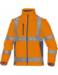 Giacca Delta Plus Moonlight2 -classe 3- 5 tasche - tessuto softshell - argento arancio fluo-grigio - XL - MOON2OGXG Delta Plus -