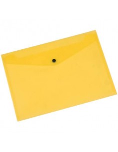Portadocumenti con bottone Q-Connect A4+ ppl giallo KF03595 Q-CONNECT - 1