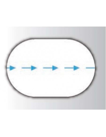 Rt. 500 Etichette Antitaccheggio - f.to 58x38 mm - disat. - 8,20MHz - Freccia - ovale (ordine minimo 4 rt.)  - 4