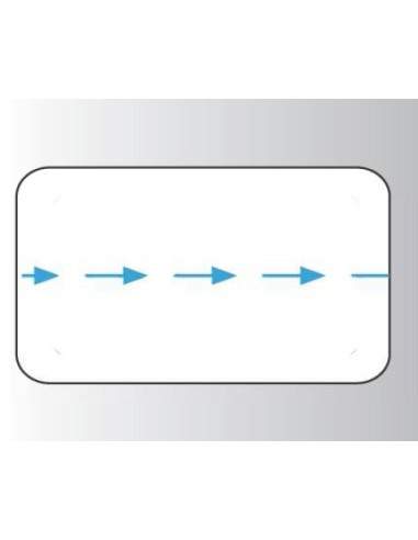 Rt. 500 Etichette Antitaccheggio - f.to 58x30 mm - disat. - 8,20MHz - Freccia - rettangolare (ordine minimo 4 rt.)  - 3