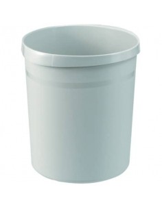 Cestino gettacarte GRIP 18L HAN in polipropilene con 2 impugnature grigio chiaro - 18190-11 HAN - 1