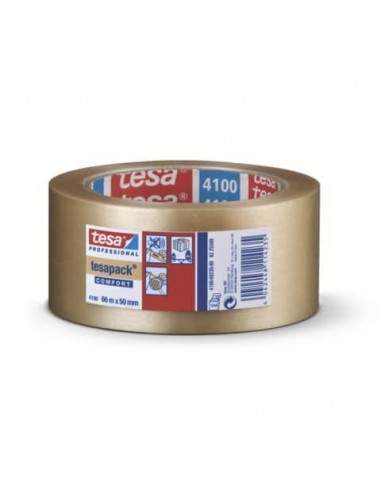 Nastri adesivi per la spedizione tesa 4100 PVC goffrato 50mm x 66m trasparente 04100-00227-00 Tesa - 1