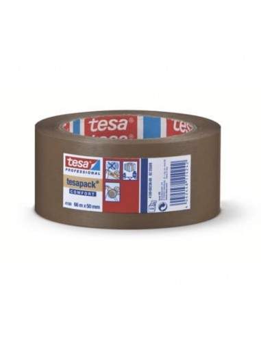 Nastri adesivi per la spedizione tesa tesapack® 4100 PVC goffrato 50mm x 66m marrone - 04100-00228-00 Tesa - 1