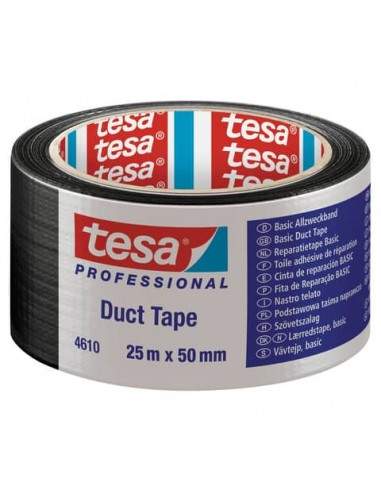Nastri adesivi in tela tesa BASIC duct tape MU84 nero 25m x 50 mm 04610-00003-00 Tesa - 1