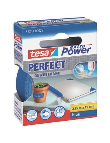 Nastro adesivo in tela tesa extra Power®Perfect plastificato 19 mm x 2,75 m blu - 56341-00029-03 Tesa - 1