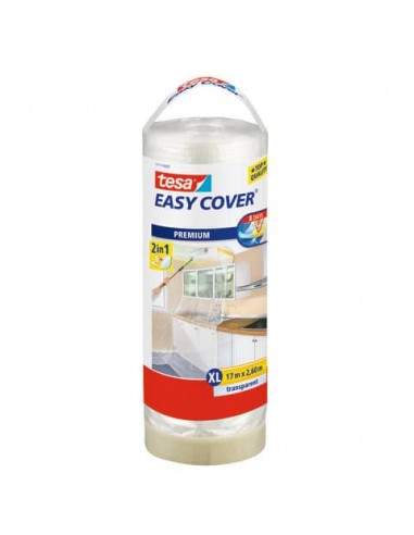 Nastri per mascheratura tesa ricarica Easy Cover® Film PREMIUM 2,6x17m trasparente - 57117-00000-03 Tesa - 1