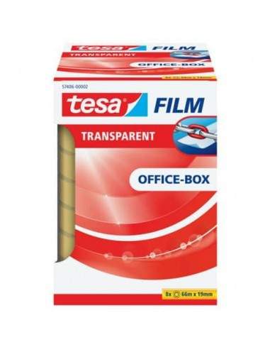 Nastri adesivi trasparenti tesa Transparent 19 mm x 66 m conf. da 8 - 57406-00002-00 Tesa - 1