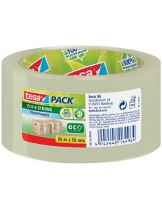 Nastro adesivo per la spedizione tesapack® eco&strong 50 mm x 66 m trasparente - 58153-00000-00 Tesa - 1