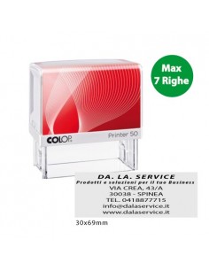 Timbro Personalizzato - Printer 50 - 30X69 mm - Max 7 Righe Colop - 1