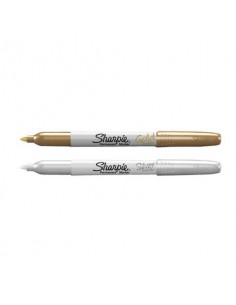 Marcatore permanente Sharpie Metallic F punta conica 3 mm argento 1891063 Sharpie - 1