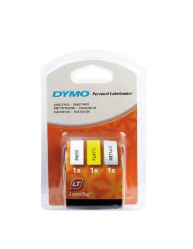Nastri per etichettatrici Dymo LT 12 mm x 4 m assortiti starter kit da 3 nastri - S0721790 Dymo - 1