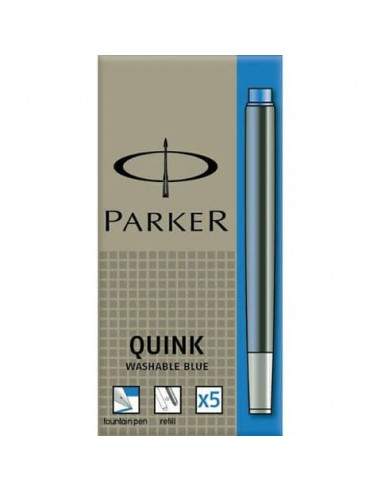 Cartucce inchiostro per stilografica Parker Quink blu confezione da 5 - 1950384 Parker - 1