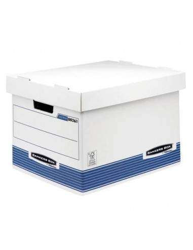 Scatola archivio BANKERS BOX Box System standard 28,5x33,3x38 cm blu/bianco 0026101  - 1