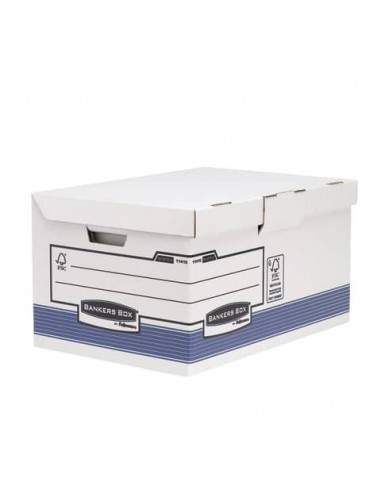 Scatola archivio BANKERS BOX Box System MAXI 29,3x54,5x37,8 cm blu/bianco 1141501  - 1