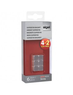 Magneti Sigel SuperDym C5 cubo strong argento conf. da 4+2 - GL192 Sigel - 1