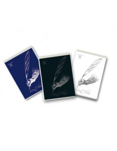 Blocco con punto metallico 70 fogli PIGNA Mont Blanc A5 a righe 1R assortiti 02291201R Pigna - 1