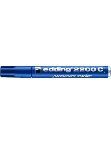 Marcatore permanente edding 2200 C punta scalpello 1-5 mm blu 4-2200C003 Edding - 1
