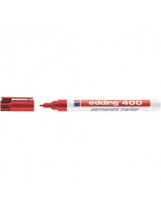 Marcatore permanente edding 400 punta conica 1 mm rosso 4-400002 Edding - 1