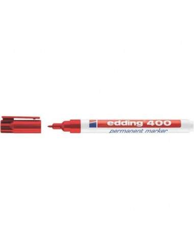Marcatore permanente edding 400 punta conica 1 mm rosso 4-400002 Edding - 1