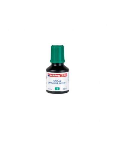 Inchiostro permanente per ricarica edding T 25 verde - 30 ml 4-T25004 Edding - 1