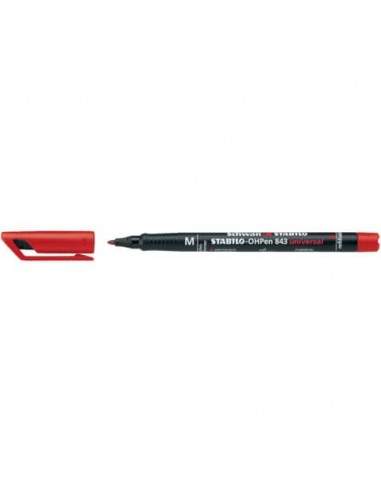 Penna Stabilo OHPen universal Medio (M) 1 mm rosso 843/40 Stabilo - 1