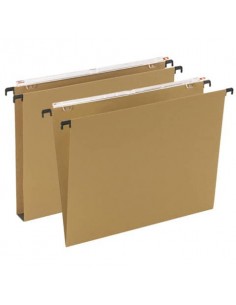 Cartelle sospese orizzontali per cassetti AVANA 33 cm fondo U 3 cm avana Conf. 50 pezzi - 060/330 Beta 3 -B1 Stabilo - 1