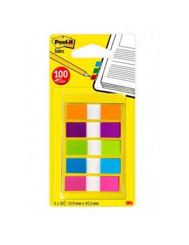 Segnapagina remov. Post-it® Index Mini + dispenser colori assortiti 5 blocchetti da 20 - 683-5CB2-EU Post-It - 1