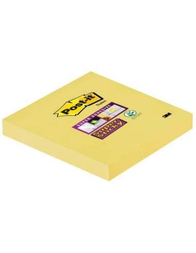 Foglietti riposizionabili Post-it® Super Sticky Notes 76x76 mm 90 ff Giallo Canary™ - 654-12SSCY-EU Post-It - 1