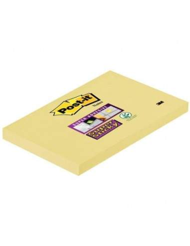 Foglietti riposizionabili Post-it® Super Sticky Notes 76x127 mm 90 ff Giallo Canary™ - 655-12SSCY-EU Post-It - 1