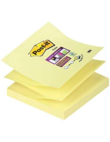 Foglietti riposiz. Post-it® Ricarica Z-Notes Super Sticky assortiti Giallo Canary™  6 bloc. da 90 ff - R330-12SS-CY Post-It - 1