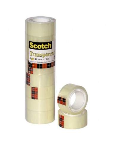 Nastro adesivo Scotch® 550 19 mm x 10 m trasparente torre da 8 rotoli 550-1910 Scotch - 1