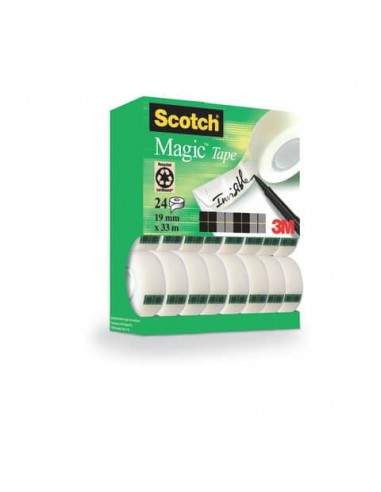 Nastro adesivo Scotch® Magic™ 19 mm x 33 m trasparente opaco Value Pack 20+4 GRATIS - 8-1933R24TPR Scotch - 1