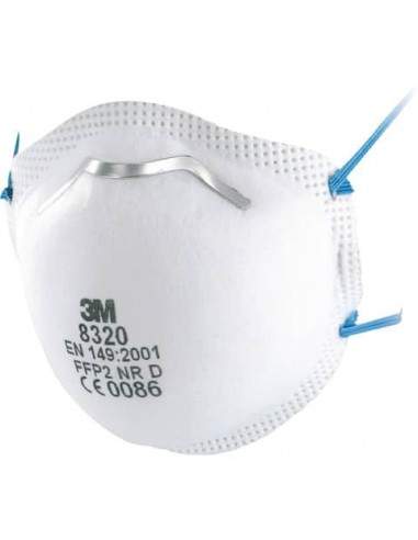 Respiratore monouso a conchiglia 3M Comfort FFP2 senza valvola Conf. 10 pezzi - 8320 3M - 1