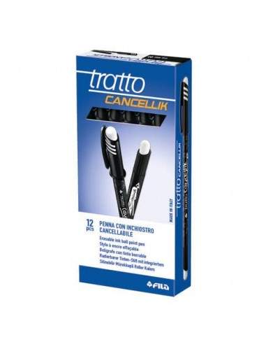 Penna a sfera cancellabile TRATTO Cancellik 1 mm nero 826103 Tratto - 1