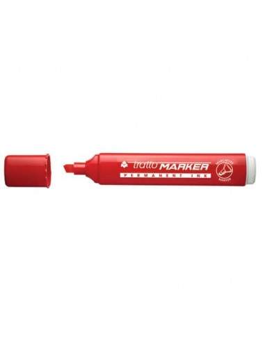 Marcatore permanente TRATTO Marker punta a scalpello 1-5 mm rosso 840102 Tratto - 1