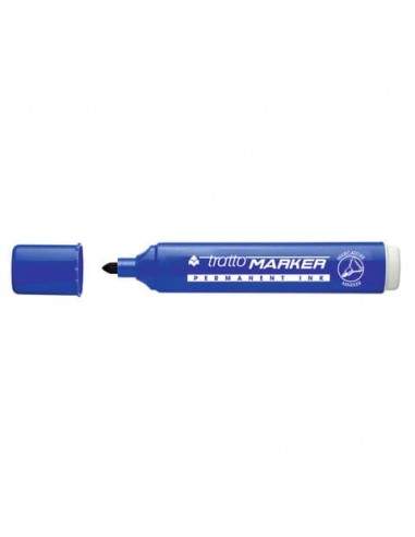 Marcatore permanente TRATTO Marker punta tonda 4,7 mm blu 841101 Tratto - 1