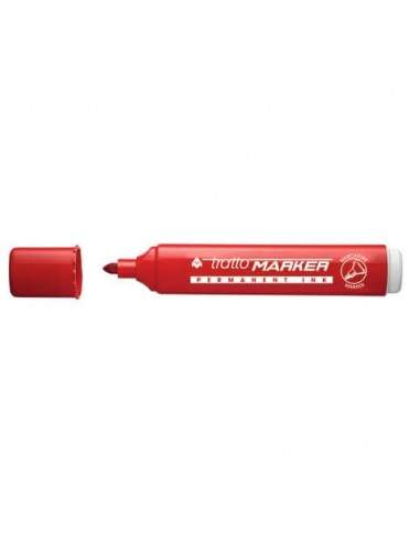 Marcatore permanente TRATTO Marker punta tonda 4,7 mm rosso 841102 Tratto - 1