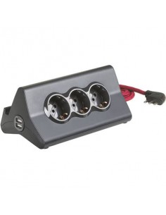 Multipresa da scrivania bticino con 3 prese P30 e 2 prese USB antracite S3713GBU Bticino - 1